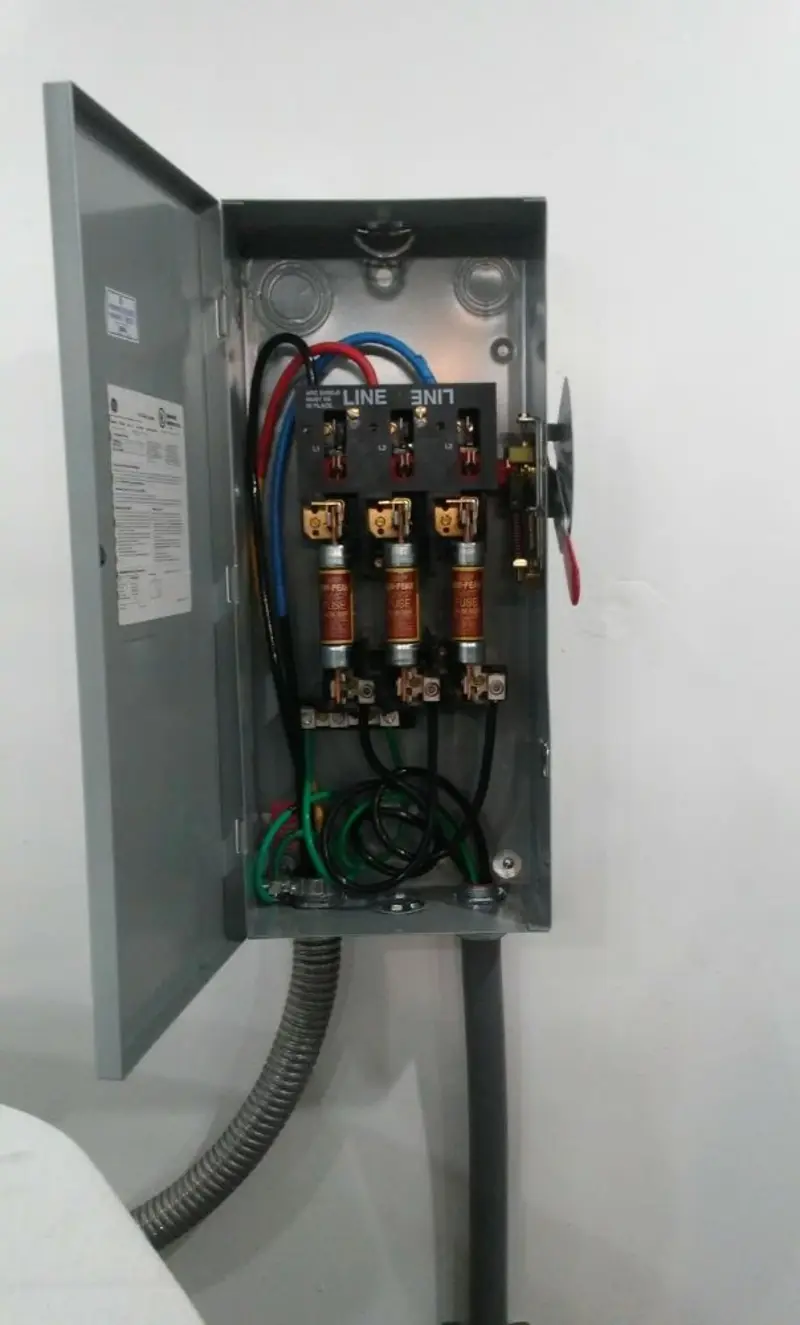 Three-phase disconnect switch installed for Electrical Wiring & Rewiring in Rush City